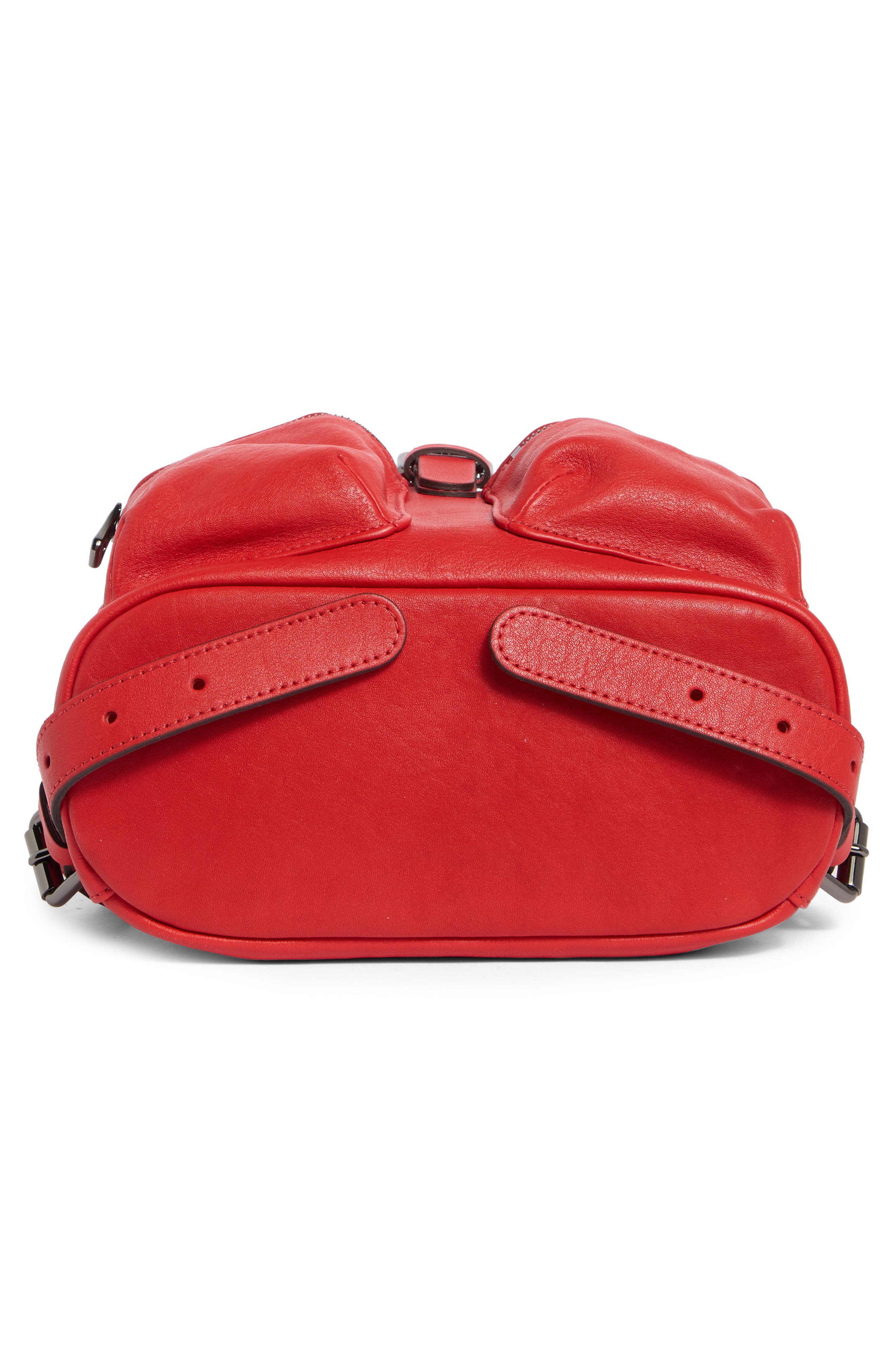 Longchamp LC3D Small Leather Backpack, Alternate, color, Vermilion