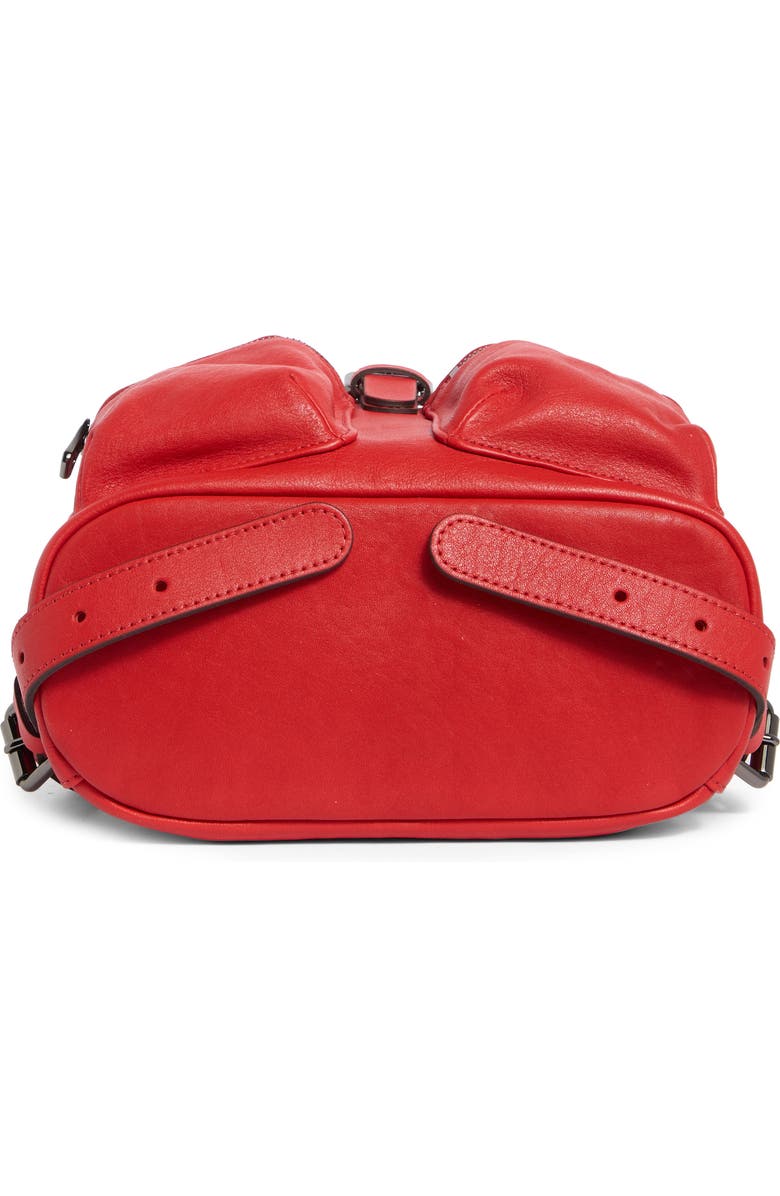Longchamp LC3D Small Leather Backpack, Alternate, color, Vermilion