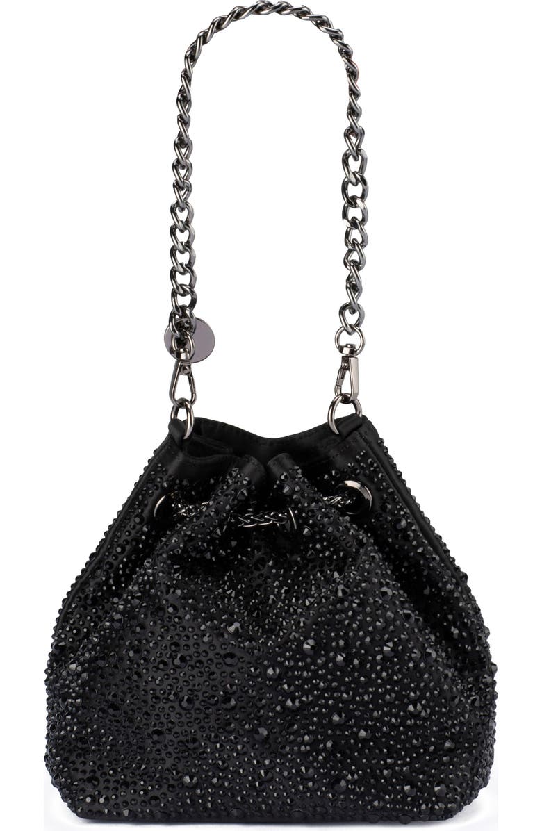 Olga Berg Mika Crystal Drawstring Top Handle Bag, Alternate, color,