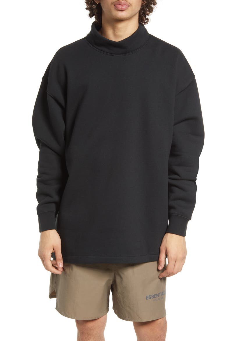 Fear of God Essentials Relaxed Mock Neck Sweatshirt (Men) | Nordstrom