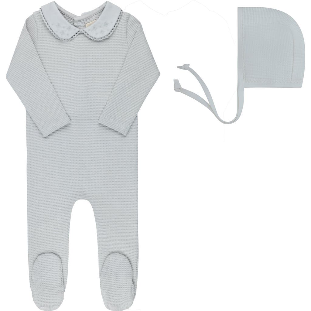 Ely's & Co. Ribbed Embroidered Collar Collection In Gray