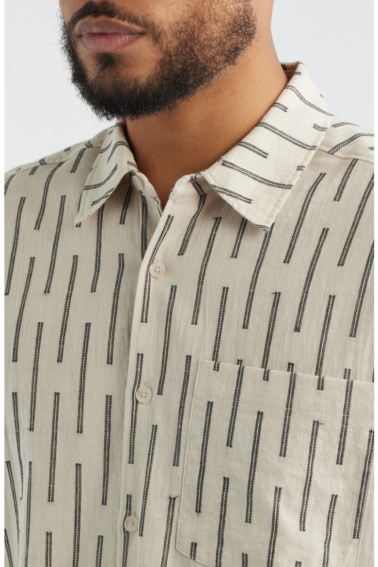 Nancy Short Sleeve Button-Up Shirt, Alternate, color, ECRU