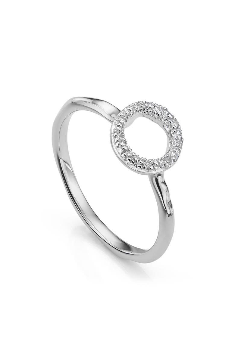 Monica Vinader Riva Diamond Mini Circle Ring, Alternate, color, 