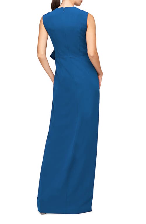 Kay Unger Frances Column Gown In Blue