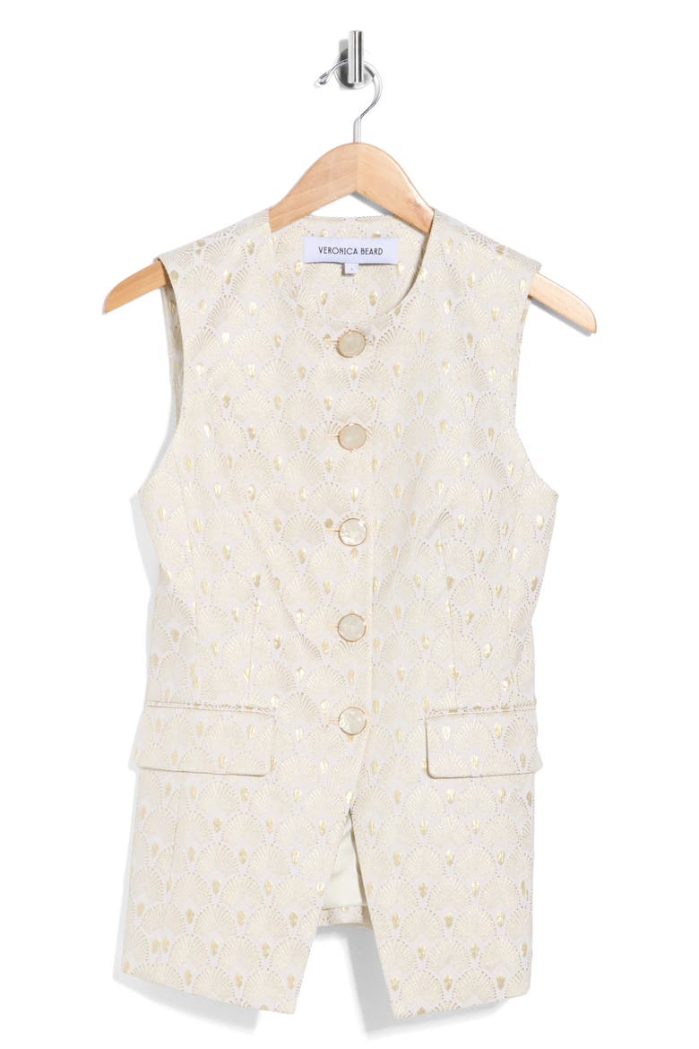 Lois Vest, Alternate, color, OFF WHITE/ GOLD