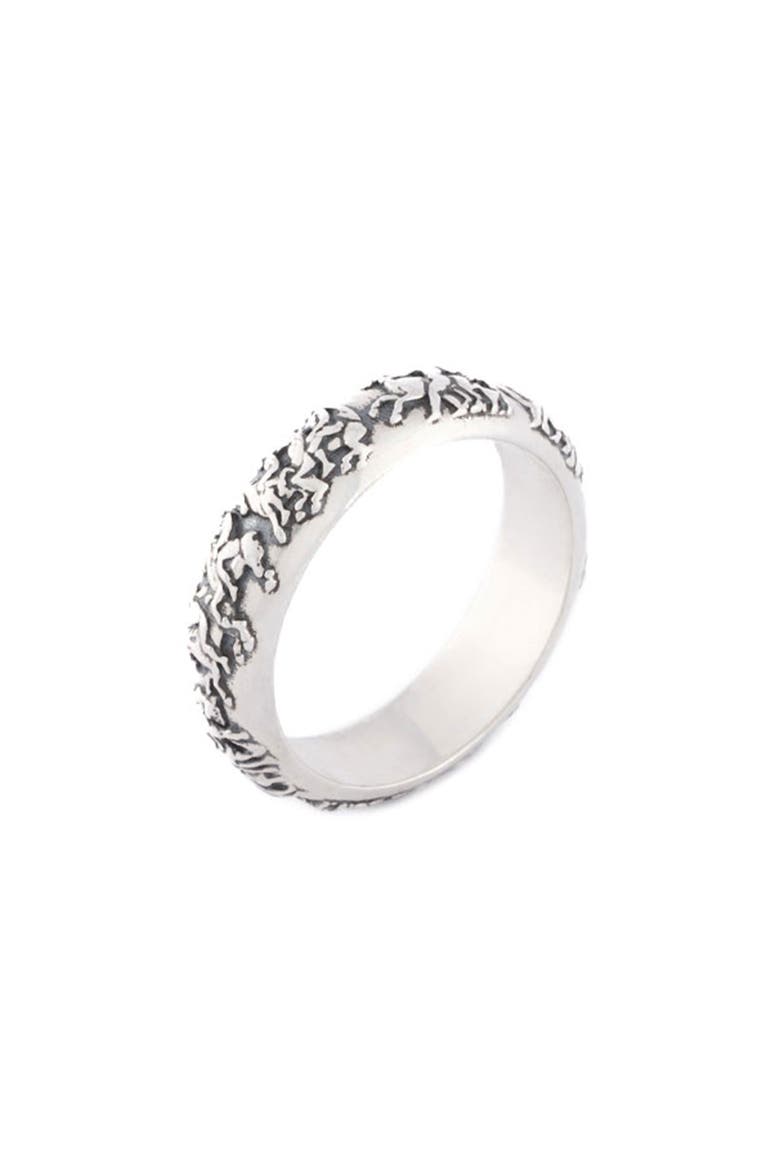 Frieze Band Ring, Alternate, color, SILVER