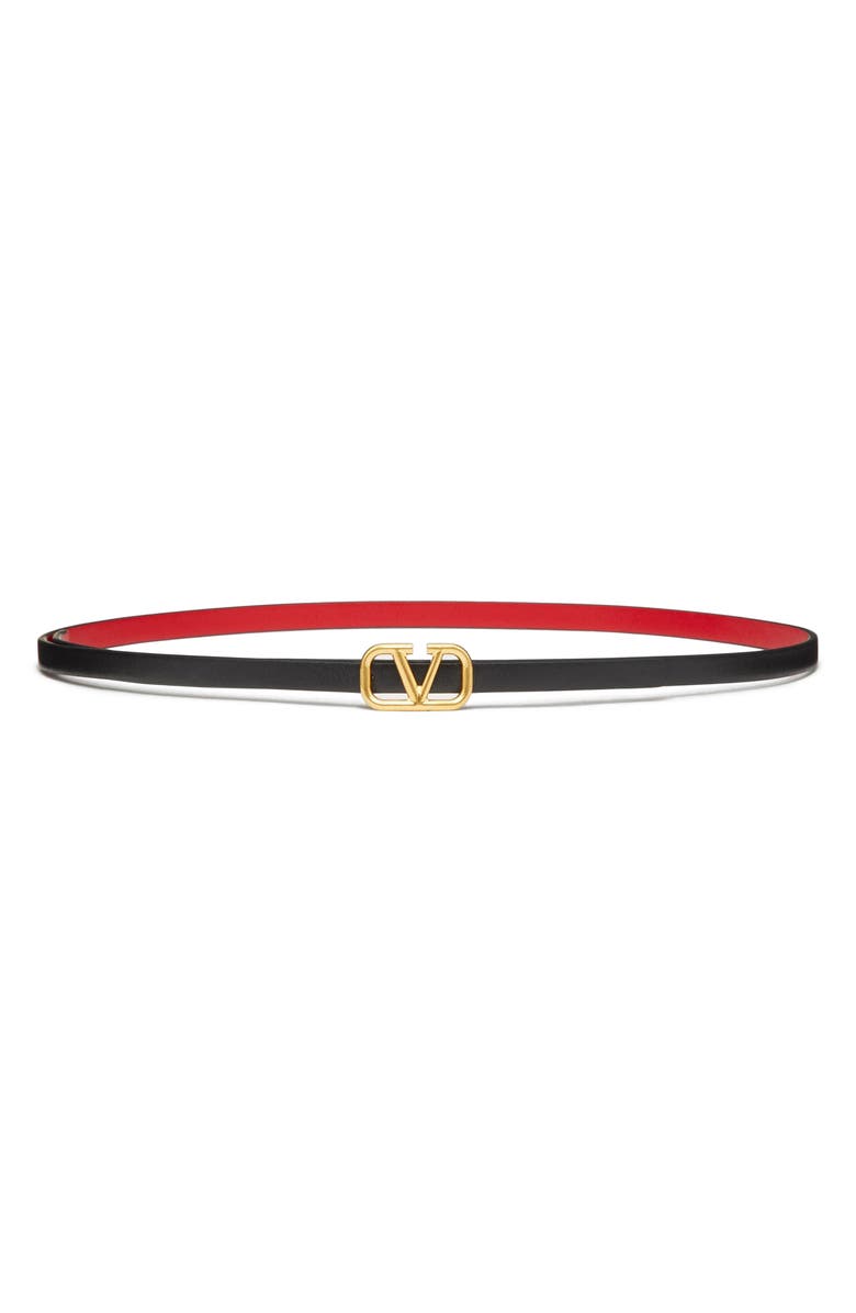 Valentino Garavani VLOGO Buckle Reversible Leather Belt, Main, color,