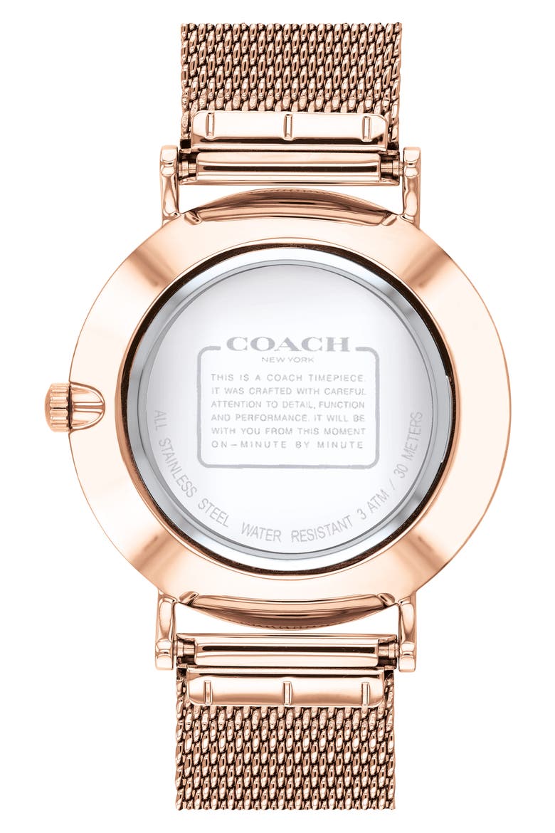 Perry Mesh Strap Watch, 36mm, Alternate, color, SILVER WHITE