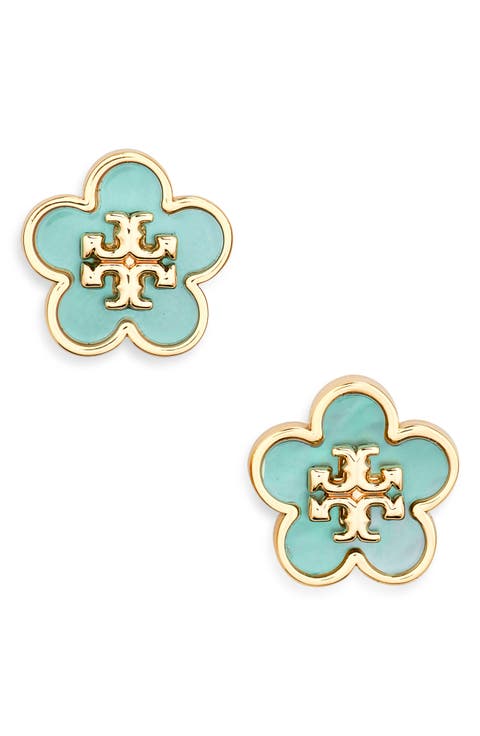 Forget Me Not Enamel Stud Earrings