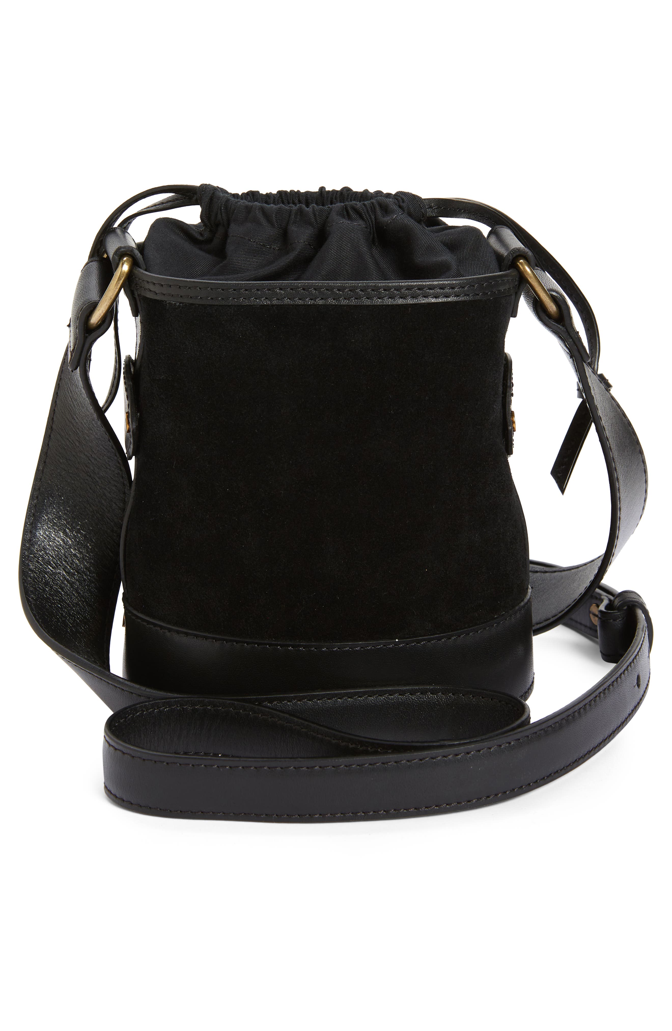 Isabel Marant Small Samara Suede Bucket Bag, Alternate, color, 