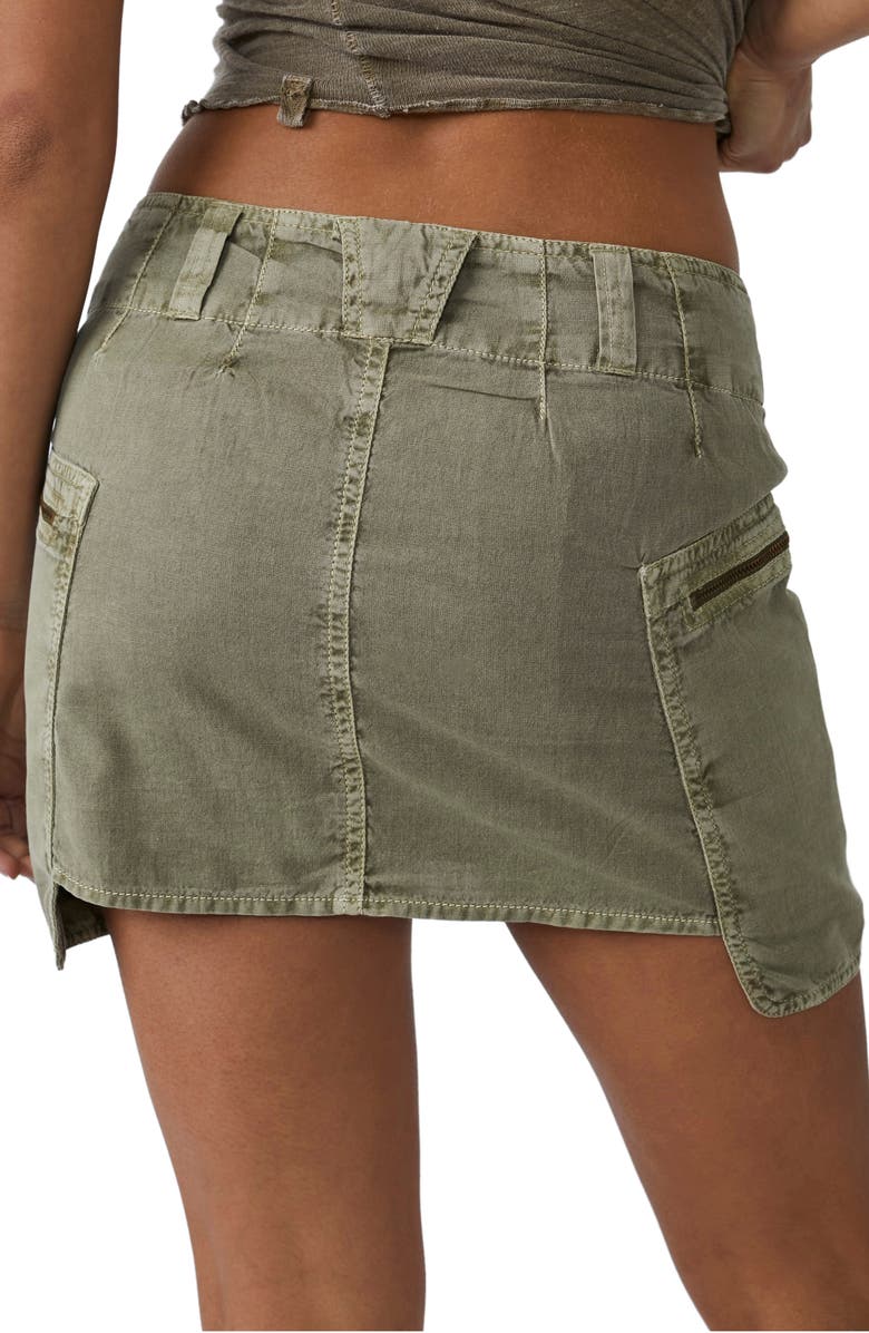 Free People Nevada Cotton & Linen Cargo Skirt, Alternate, color,