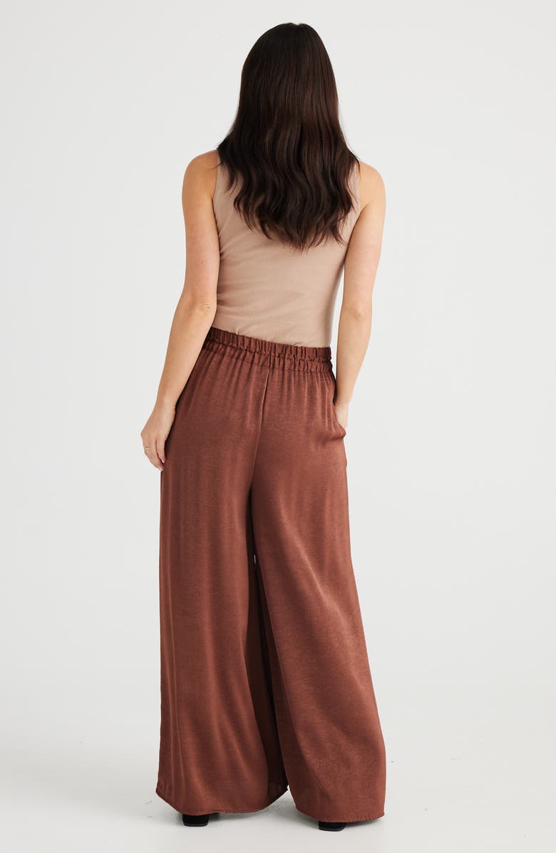 Brave+True Liza Wide Leg Damask Pants, Alternate, color, 