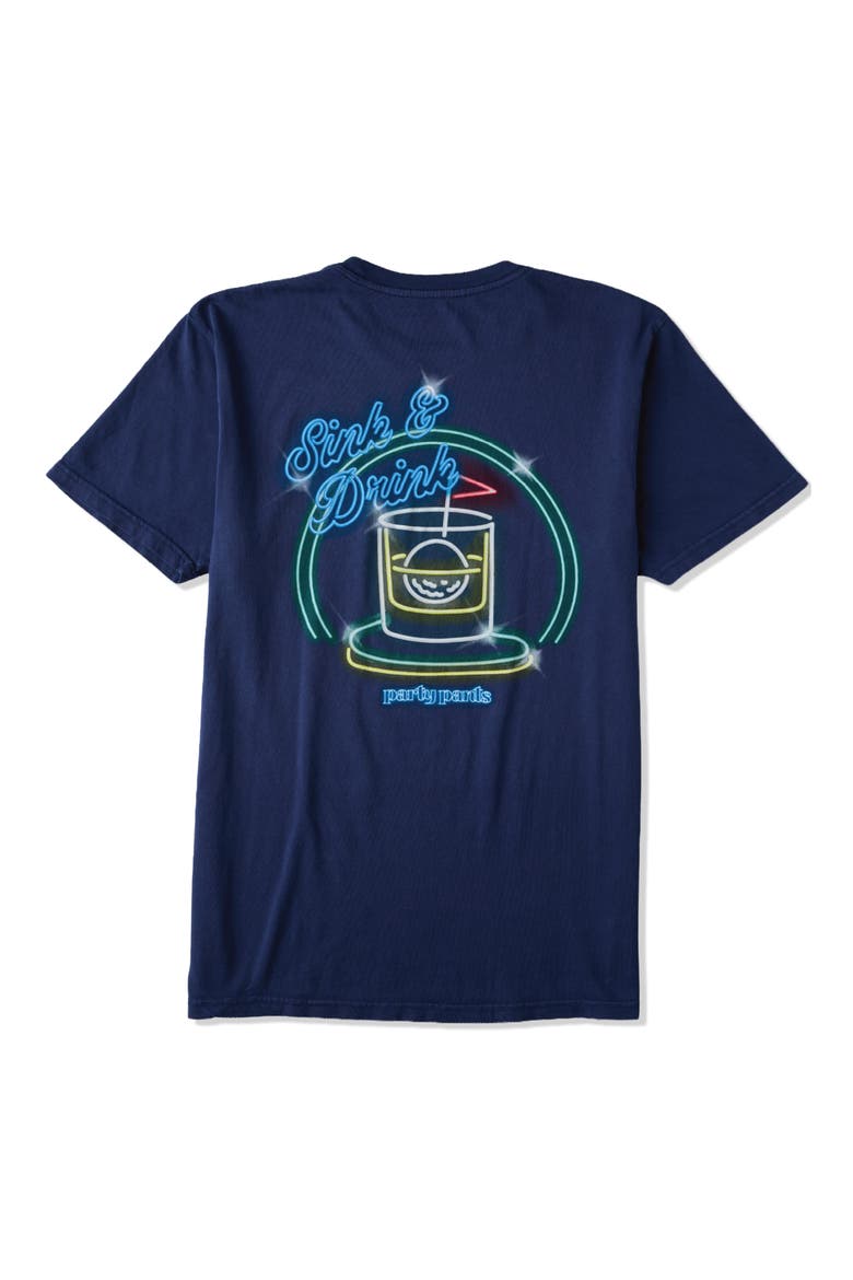Sink n Drink Graphic T-shirt, Alternate, color, NAVY BLUE