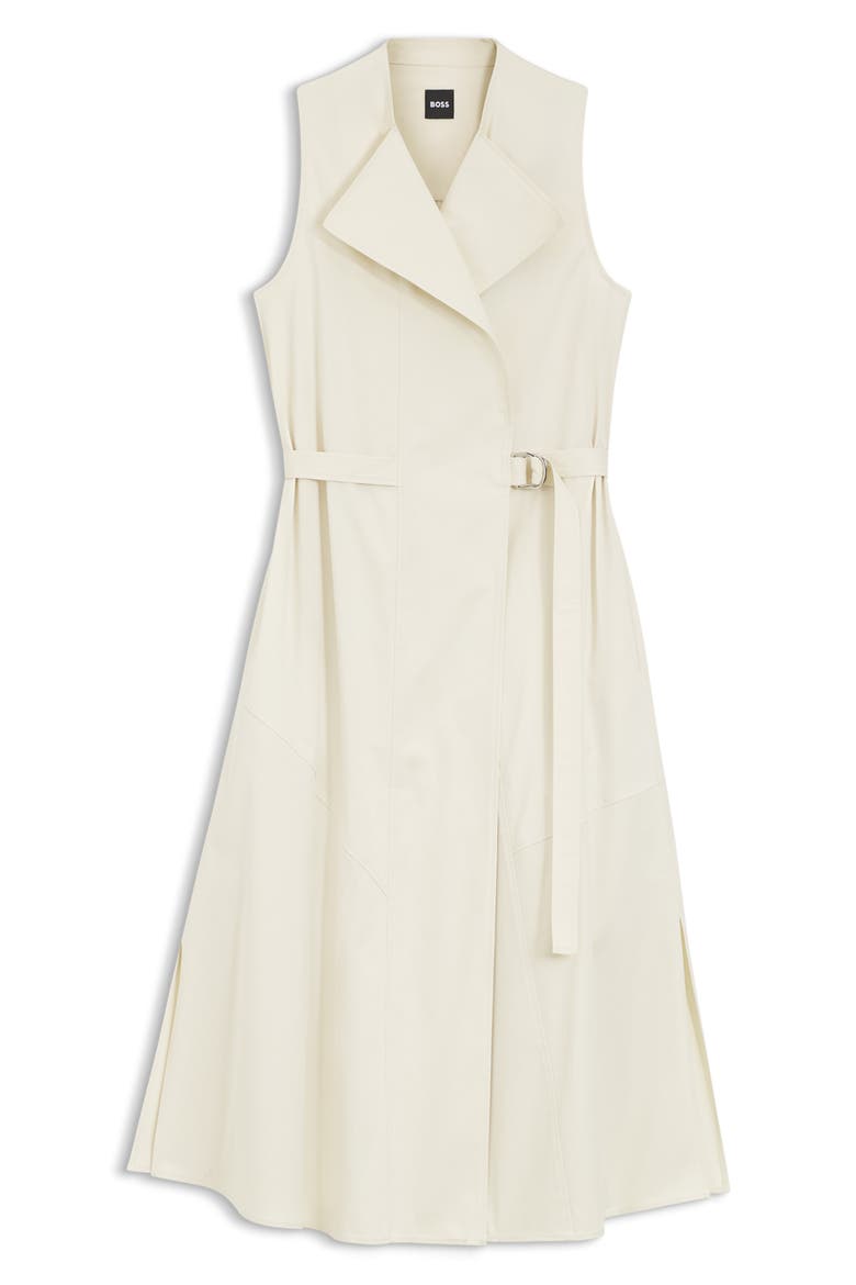 Dimosa Sleeveless Belted Midi Wrap Dress, Main, color, LIGHT PUMICE