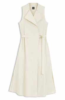 Dimosa Sleeveless Belted Midi Wrap Dress