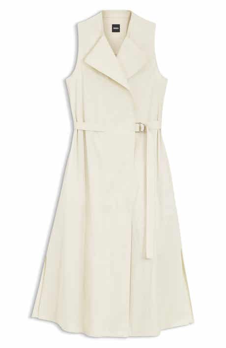 Dimosa Sleeveless Belted Midi Wrap Dress