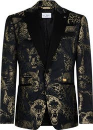 PHILIPP PLEIN Regular Fit Blazer Jacquard Leopards Men