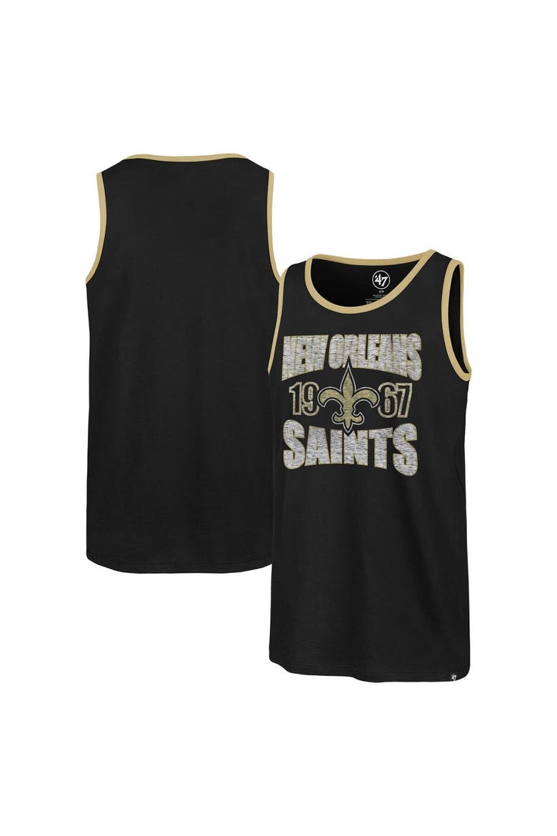 Men's '47 Black New Orleans Saints Upload Franklin Tank Top, Main, color, Black