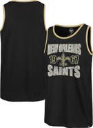 '47 Men's '47 Black New Orleans Saints Upload Franklin Tank Top