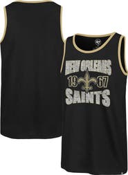 '47 Men's '47 Black New Orleans Saints Upload Franklin Tank Top
