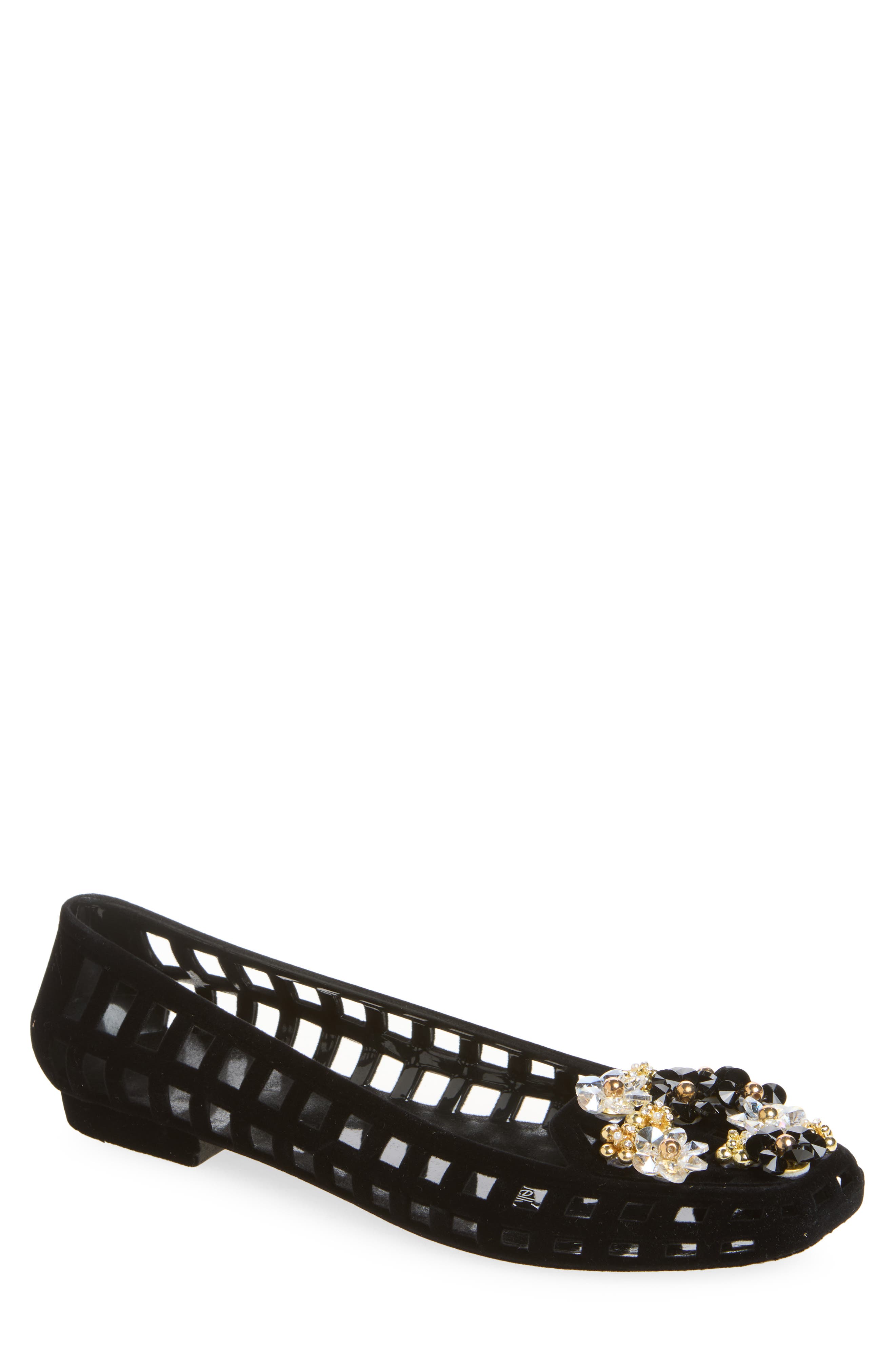 Aura Jelly Ballet Flat, Main, color, BLACK
