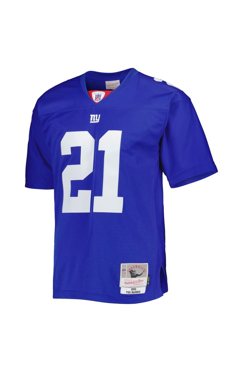 Mitchell & Ness Men's Mitchell & Ness Tiki Barber Royal New York Giants Legacy Replica Jersey, Alternate, color, Royal