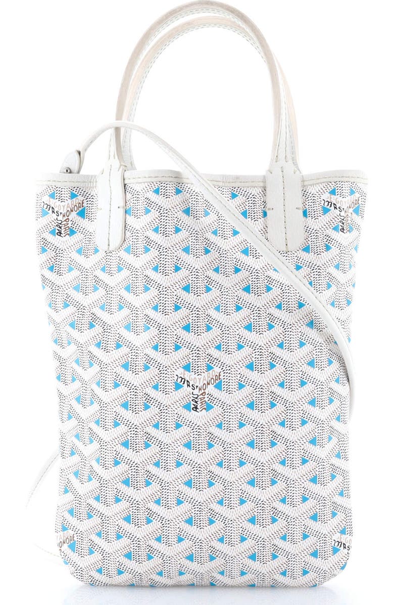 Pre-Owned Goyard Poitiers Tote Claire Voie Coated Canvas Mini, Alternate, color, White
