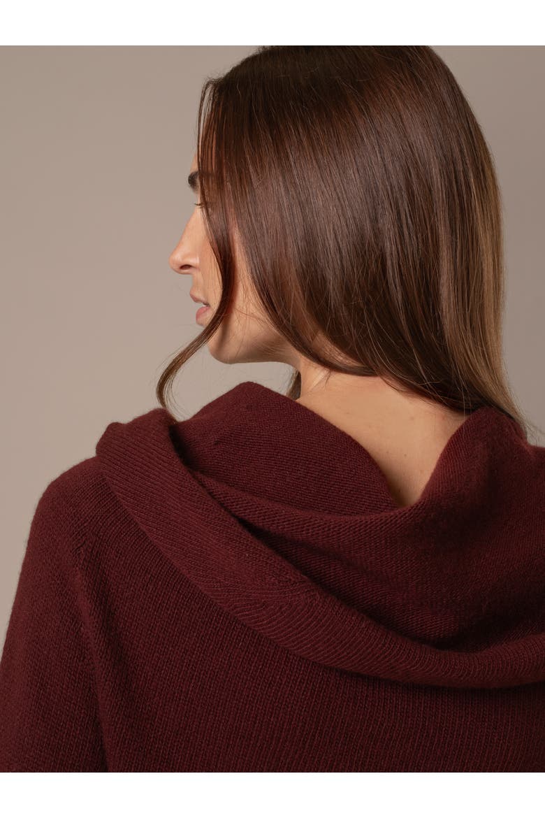 Collared Slouch Sweater, Alternate, color, Merlot