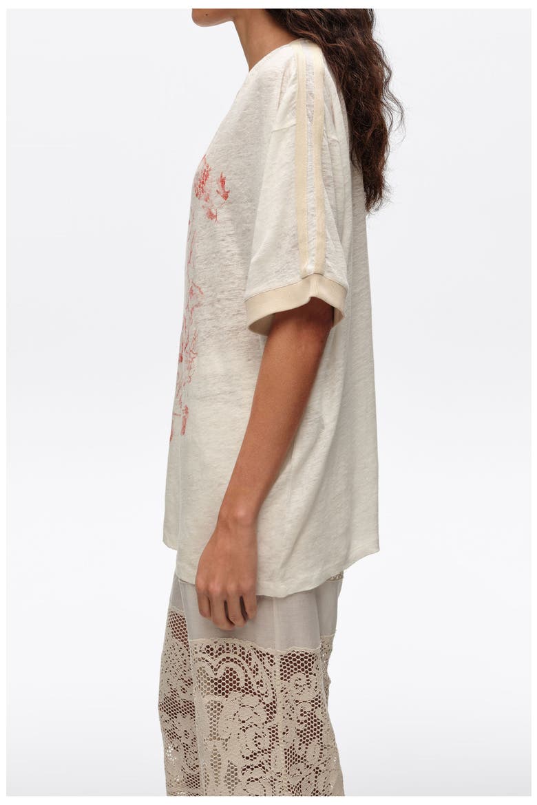 Faded Linen Fruit Logo T-Shirt, Alternate, color, IVORY