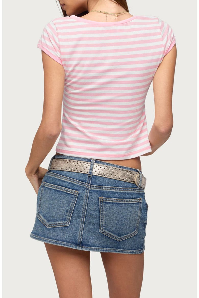 Laia Stripe Top, Alternate, color, PINK-AND-WHITE
