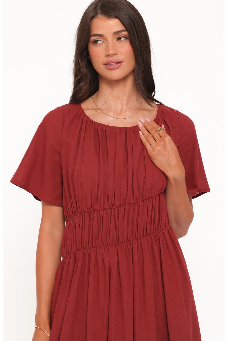 Harlen Cotton Maxi Dress, Alternate, color, DEEP RED