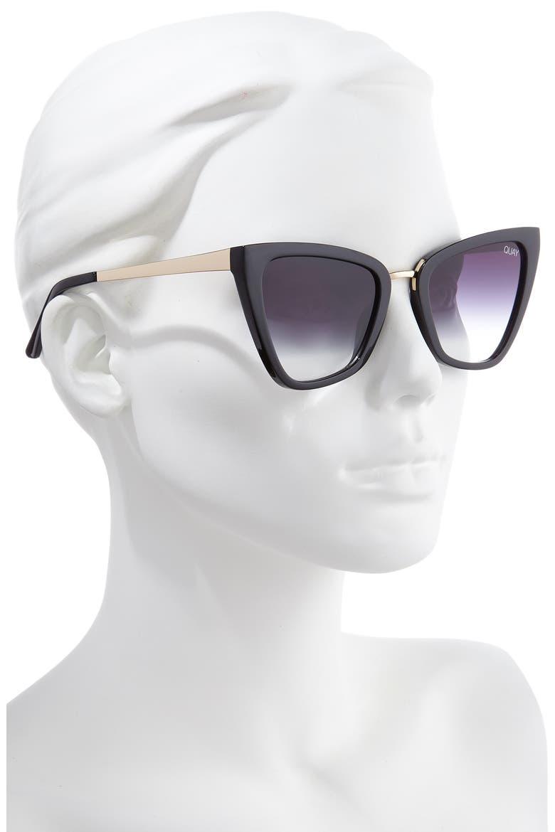 Australia Reina 52mm Mini Cat Eye Sunglasses, Alternate, color, BLACK/ FADE