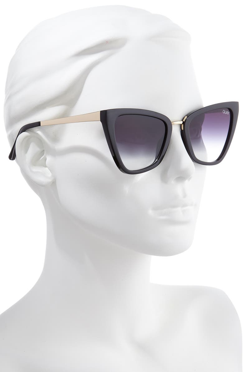 QUAY Australia Reina 52mm Mini Cat Eye Sunglasses, Alternate, color, 