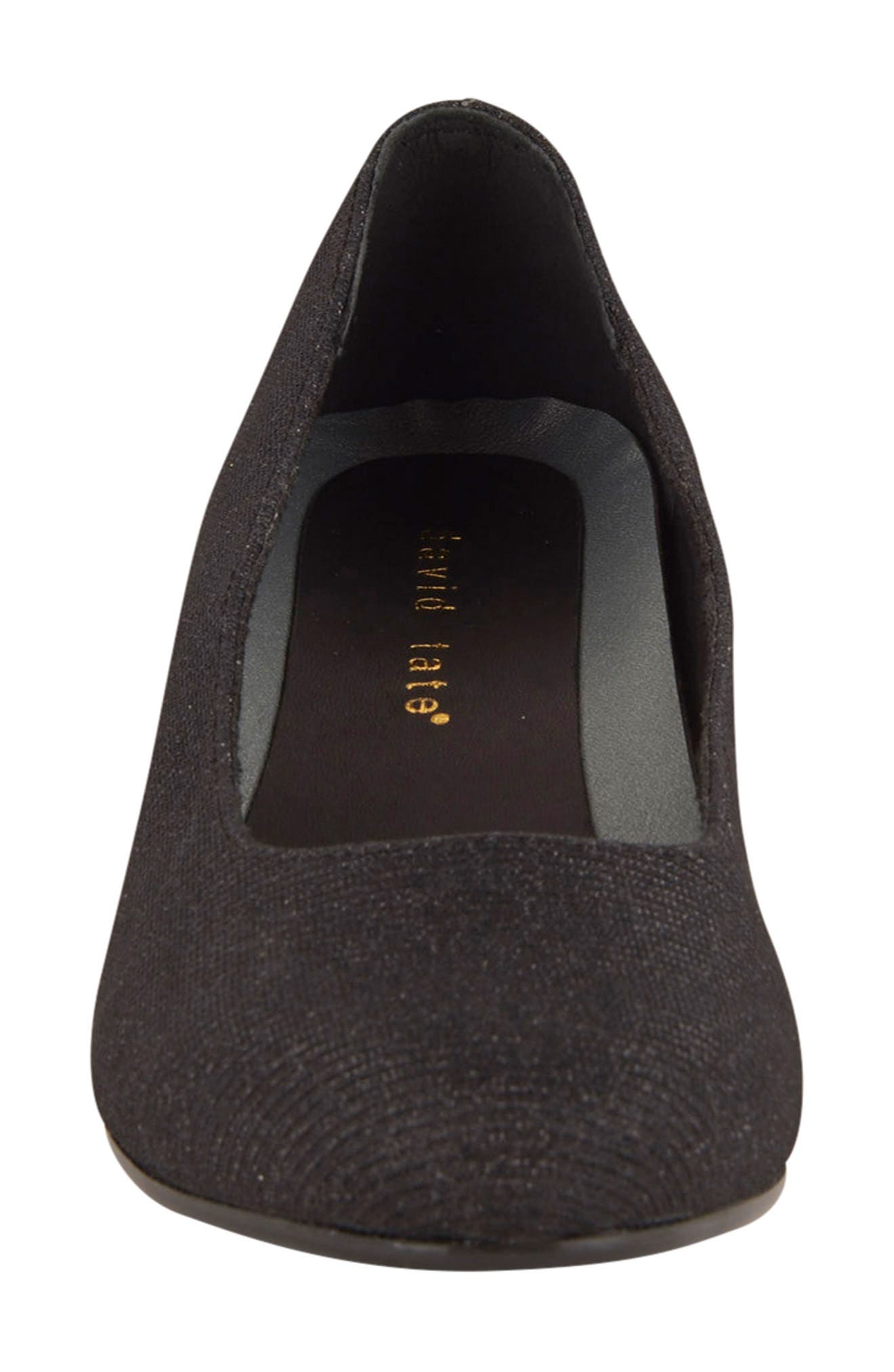David Tate Suave Pump, Alternate, color, Black Fabric