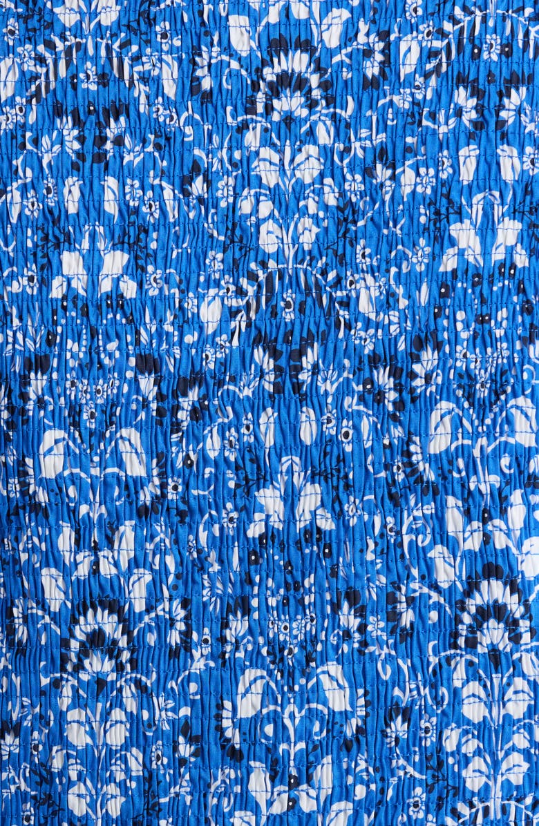 SUGARLIPS Lulu Floral Brighton Smocked Maxi Dress, Alternate, color, Light-Blue-White