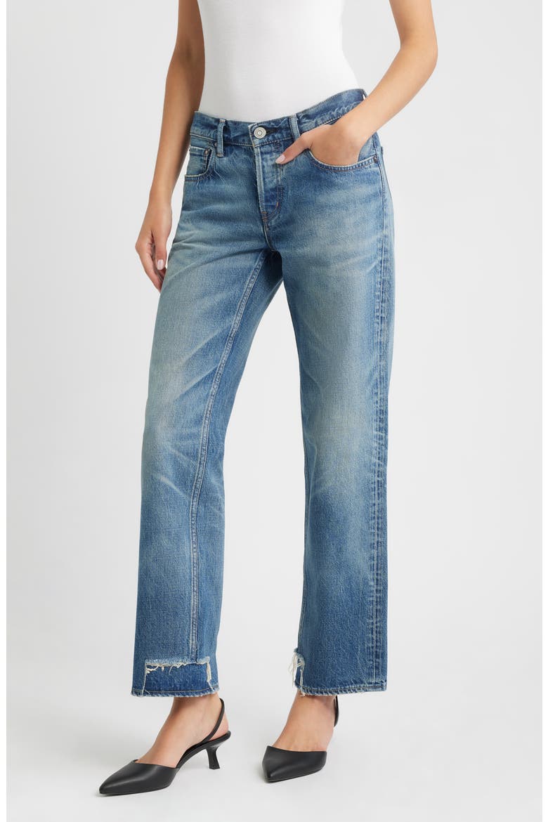 Maytown Low Rise Straight Leg Jeans, Main, color, BLUE