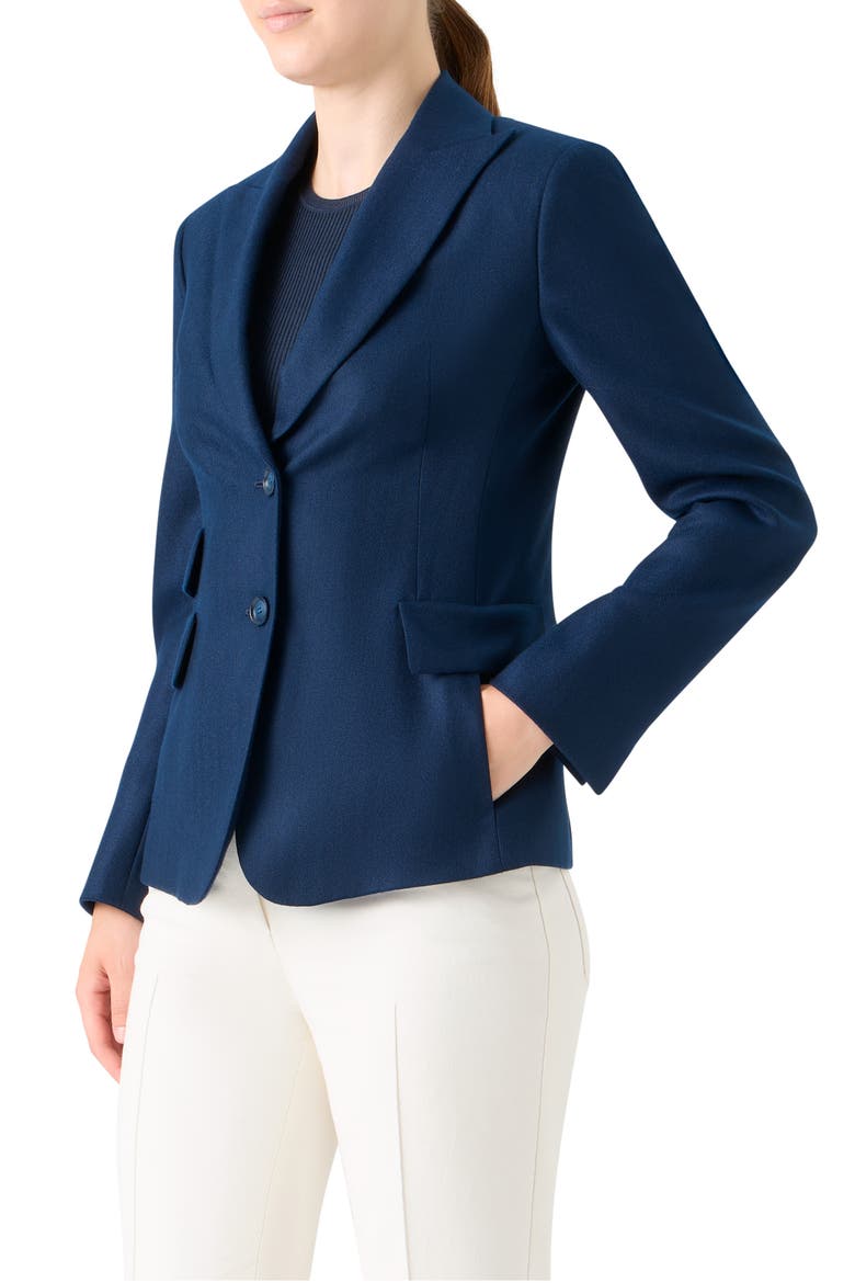 Hans Herringbone Cashmere Blazer, Alternate, color, NAVY