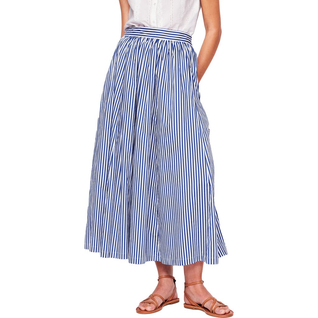 Boden Pleated Cotton Poplin Maxi Skirt