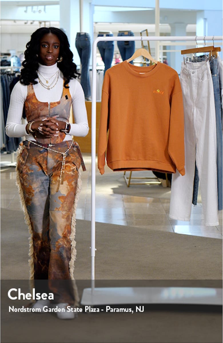 x Kate Bosworth Crewneck Organic Cotton Sweatshirt, sales video thumbnail