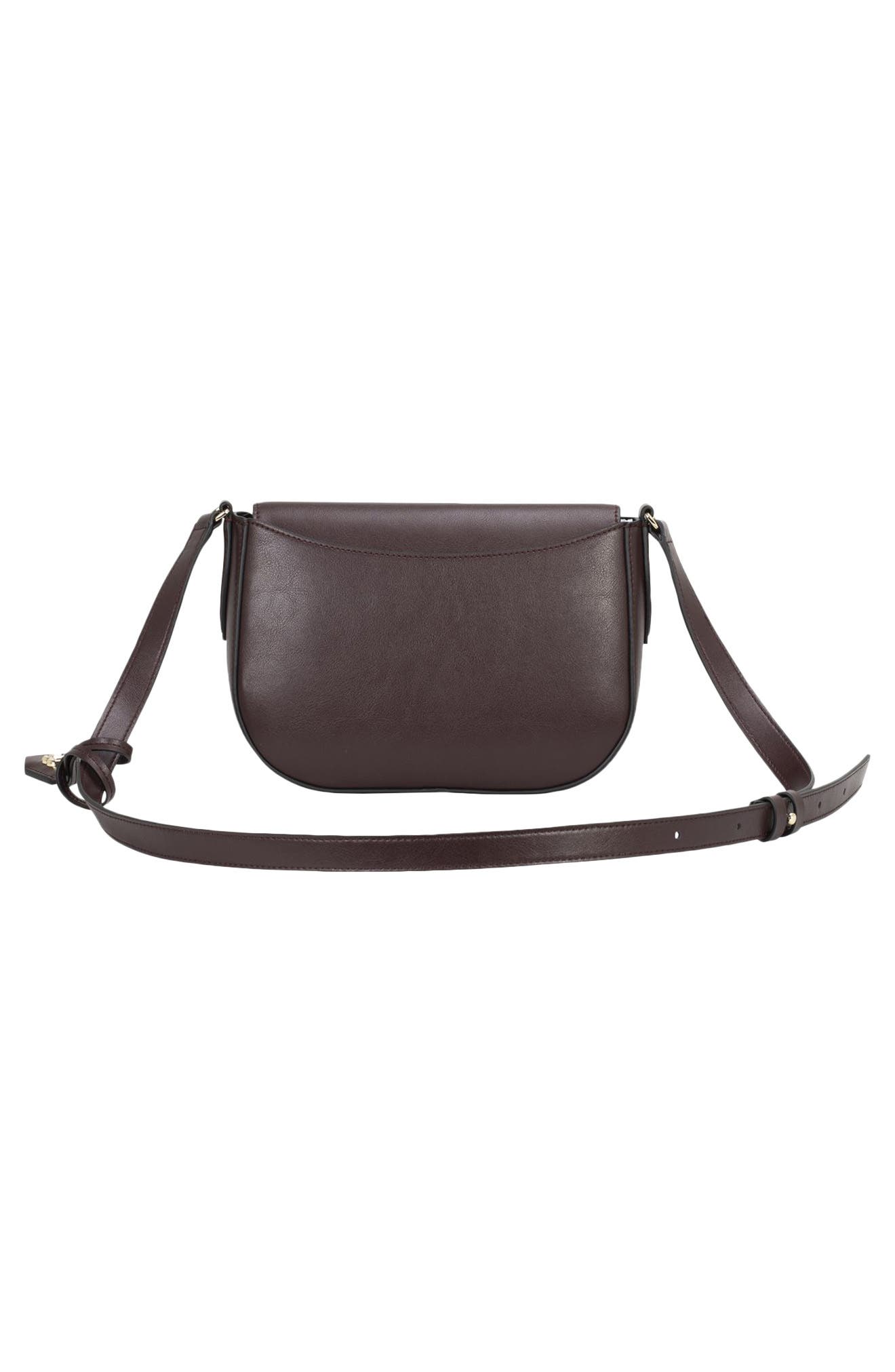 Numah Leather Saddle Crossbody Bag, Alternate, color, OPEN PURPLE