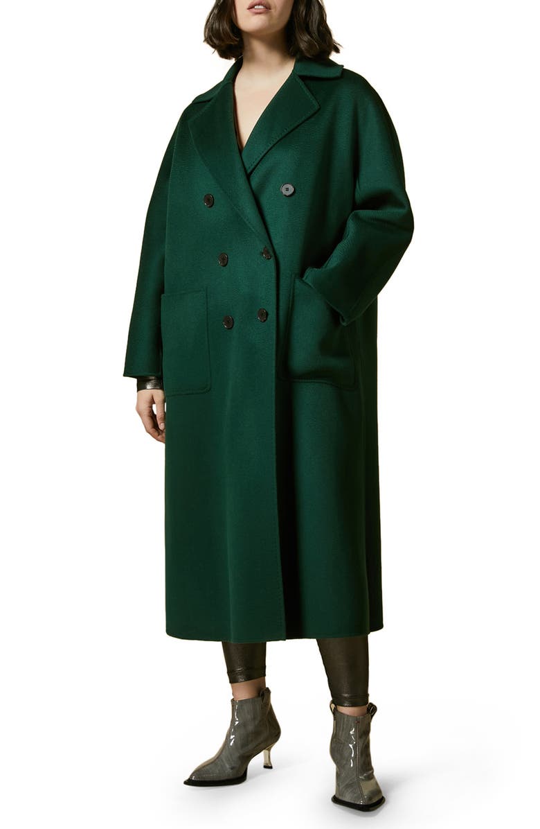 Marina Rinaldi Tamburo Wool Coat, Main, color,