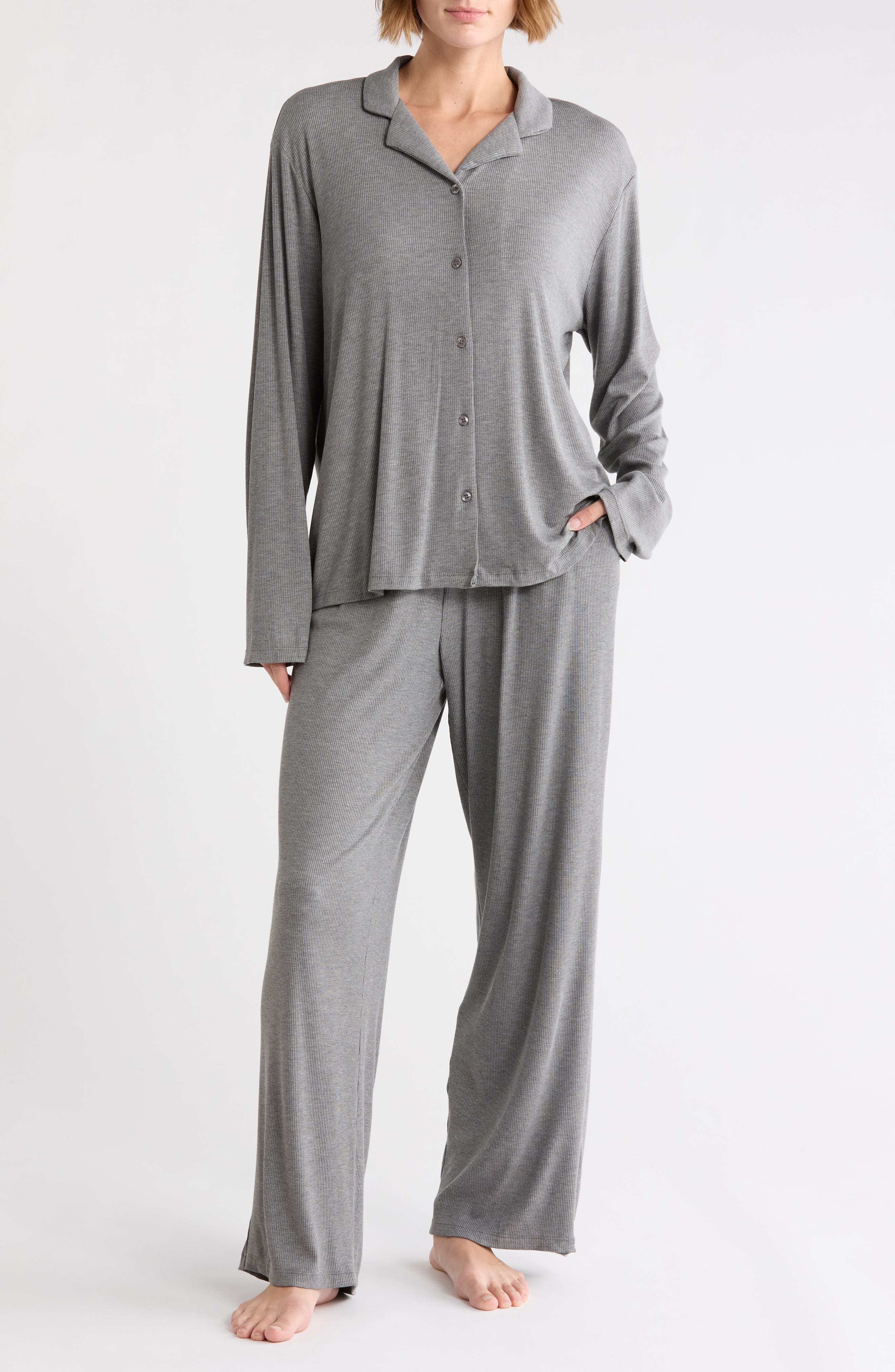 Long Sleeve Rib Pajama Set