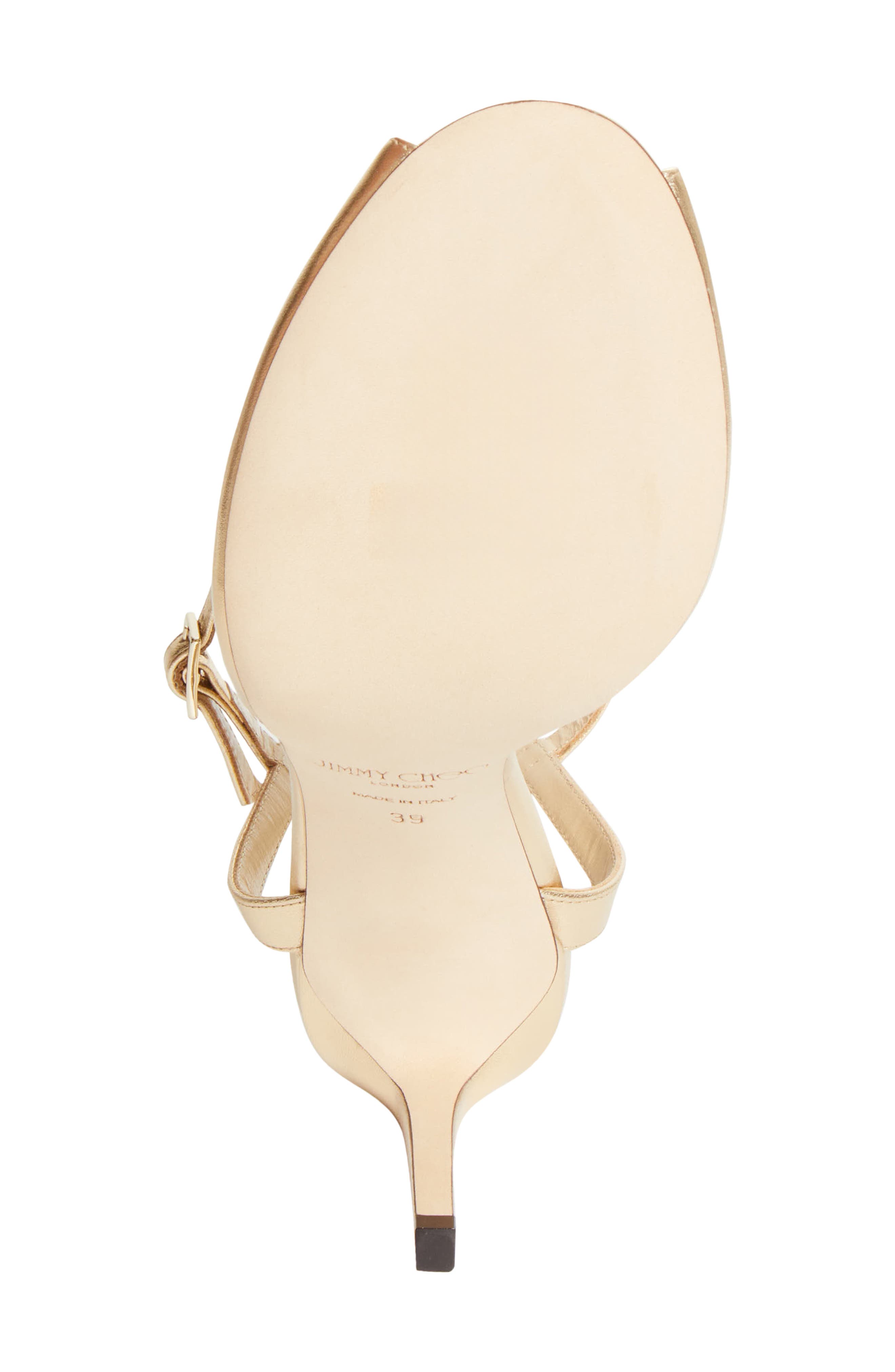 Jimmy Choo Sacora Sandal, Alternate, color, Gold