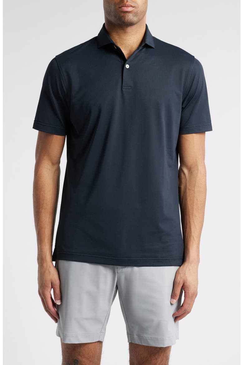 Soul Solid Performance Mesh Golf Polo, Main, color, BLACK