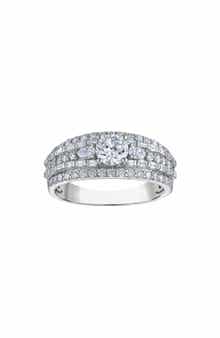 FZN Sterling Silver Lab Grown Diamond Ring