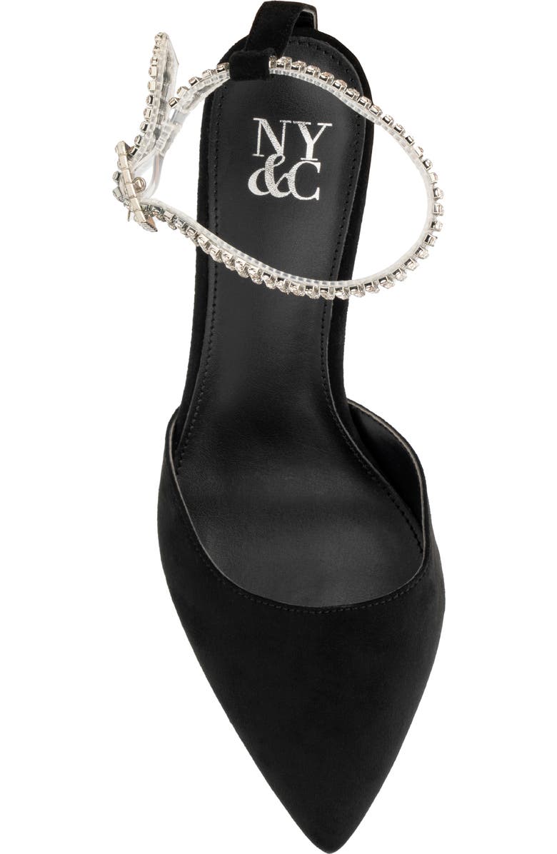 NEW YORK AND COMPANY Mallory Embellished Ankle Strap Pump, Alternate, color, Black