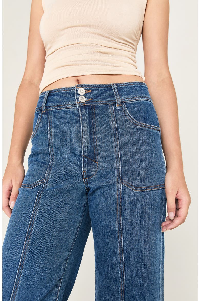 Gemma Cruise High Waist Crop Wide Leg Jeans, Alternate, color, BLUE