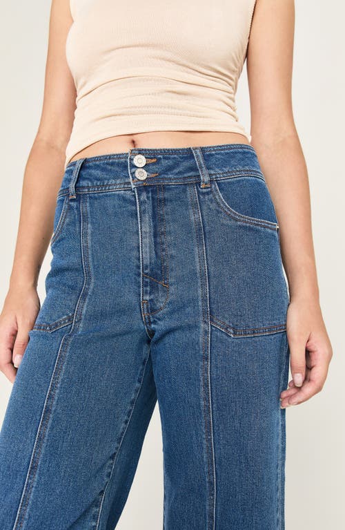 Unpublished Gemma Cruise High Waist Crop Wide Leg Jeans In Blue