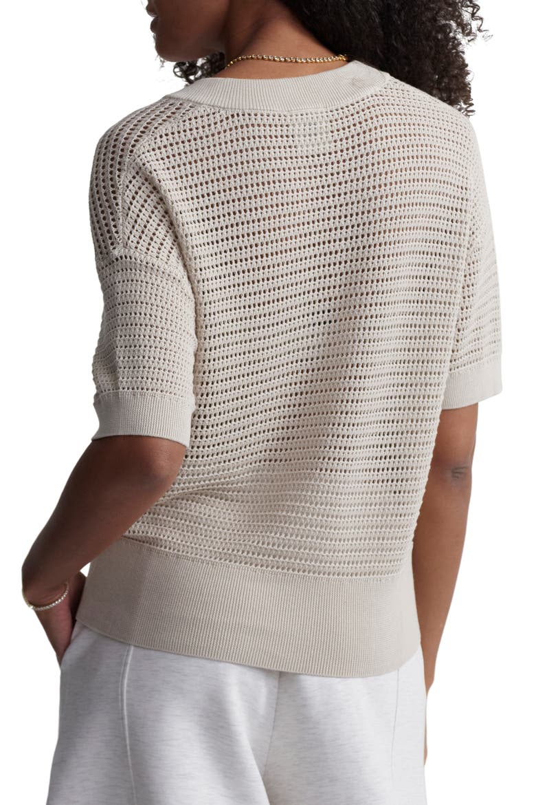 Callie Sheer Knit Cotton Top, Alternate, color, PEYOTE