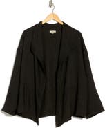 MAX STUDIO Textured Open Front Jacket